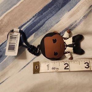 Monogram Figural Captain Marvel Agent Nick Fury Bag Clip/Keychain